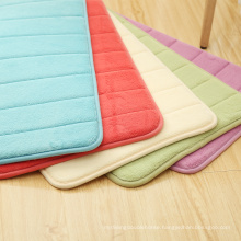 Multi solid color coral fleece mat memory foam floor mat